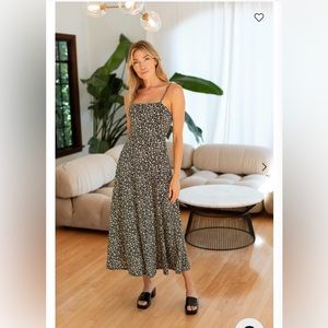 Carly Jean Los Angeles Black and White Floral Dress